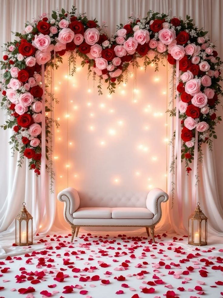 Backdrop Low Budget Wedding Stage Decoration Backdrop Low Budget Wedding Stage Decoration