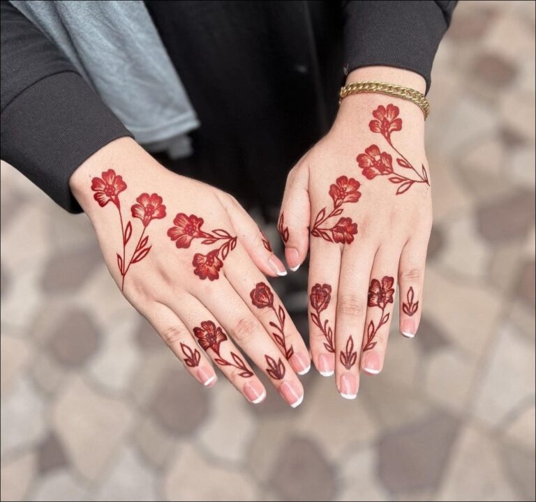 Backhand Mehndi Design Simple