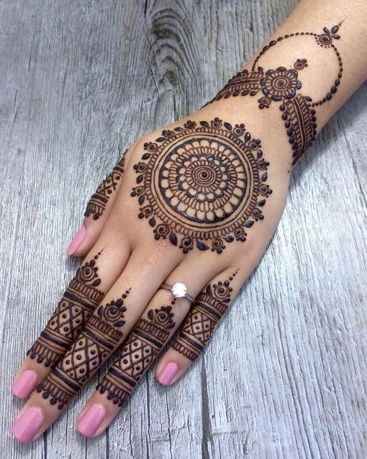 Circle Easy Round Mehndi Design Circle Easy Round Mehndi Design