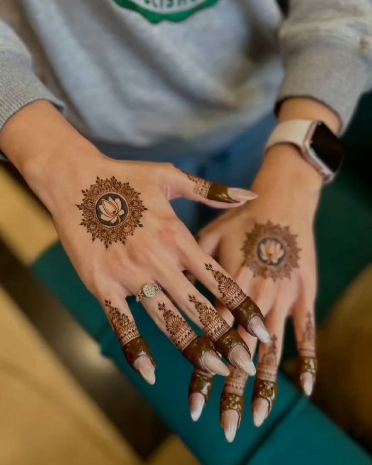 Circle Mehndi Design Back Hand Circle Mehndi Design Back Hand