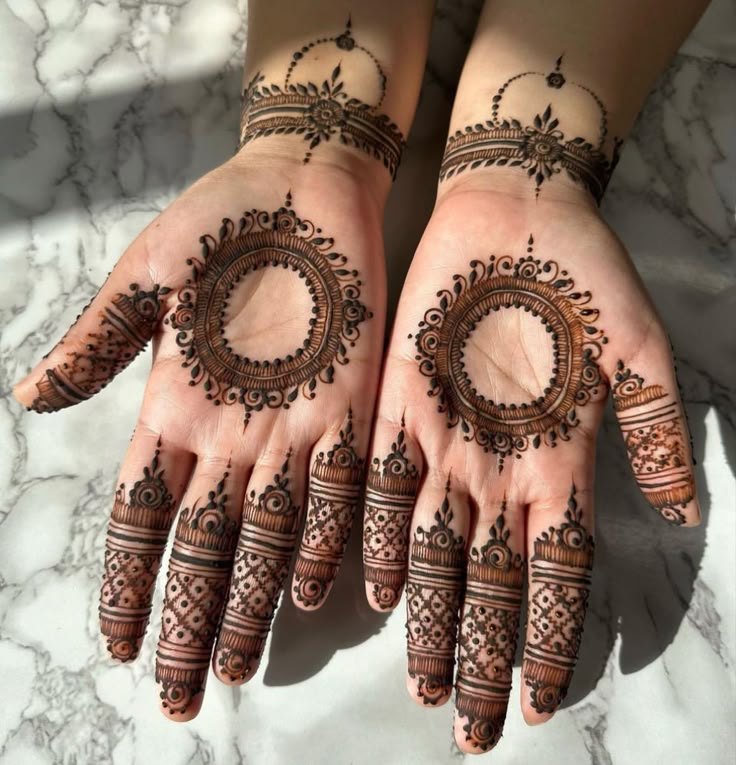 Circle Mehndi Design Front Hand Circle Mehndi Design Front Hand