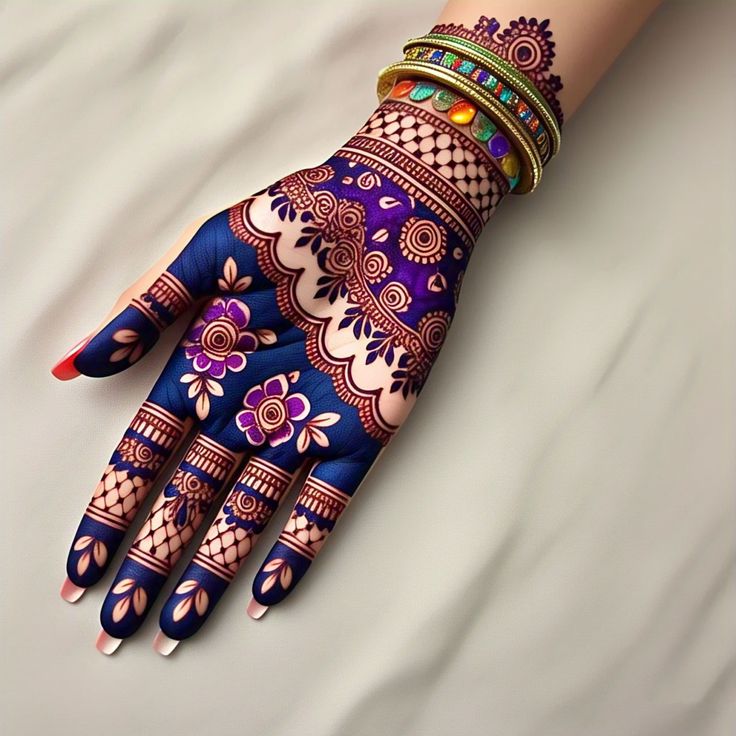 Colorful Royal Mehndi Design
