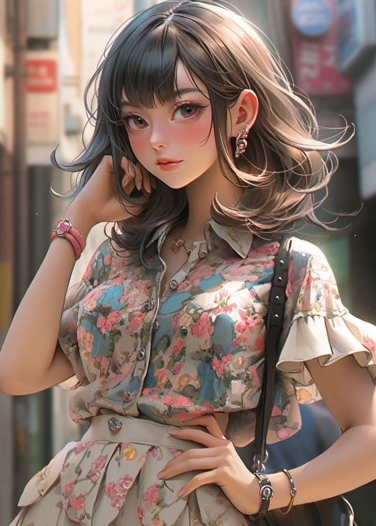 Cute Cartoon Girl DP