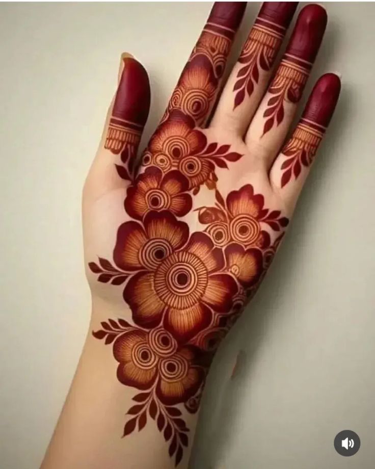 Exquisite Pichwai Front Hand Mehndi Design