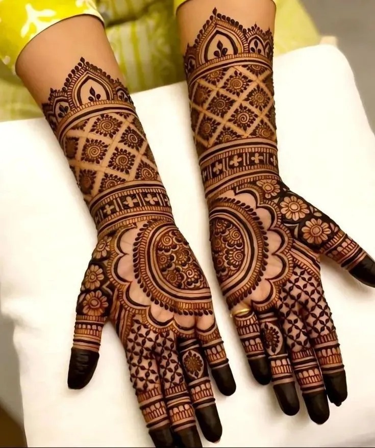 Flower Mehndi Design for Front Hand