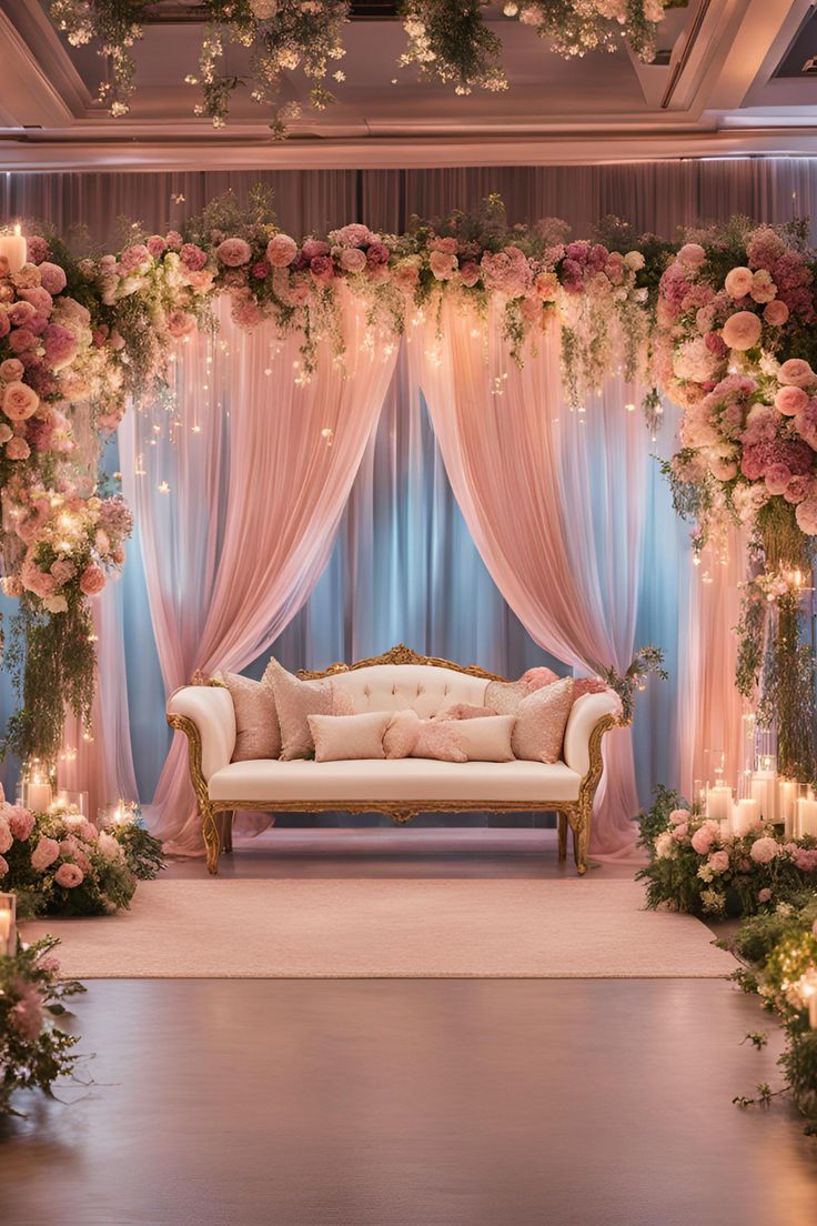 Flower Wedding Stage Decoration Flower Wedding Stage Decoration
