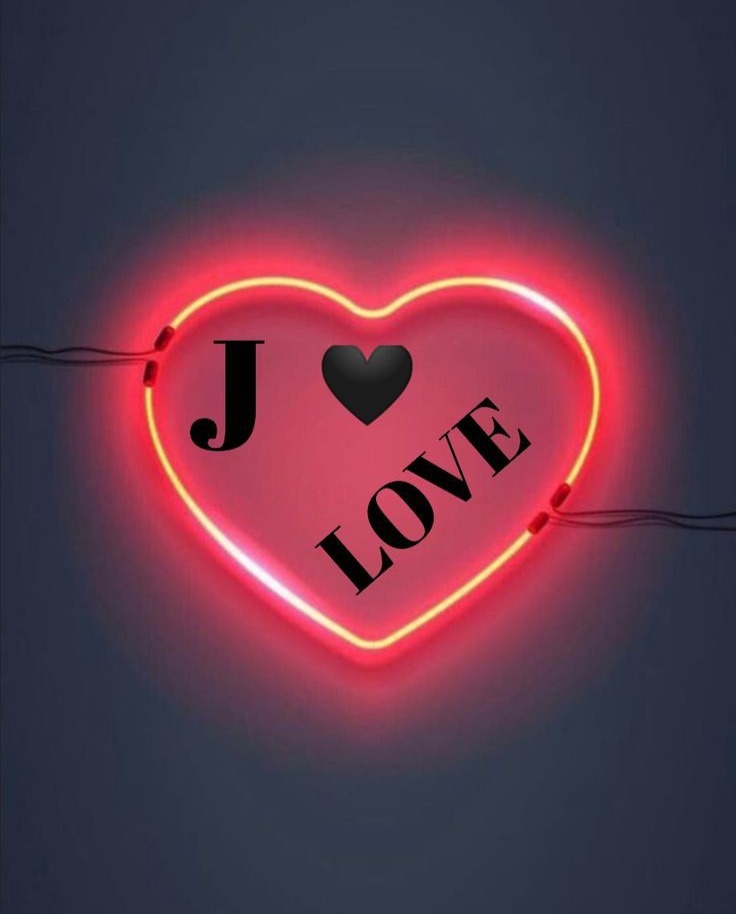 J Letter Images in Heart J Letter Images in Heart