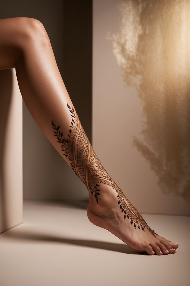 Leg Mehndi Design Leg Mehndi Design