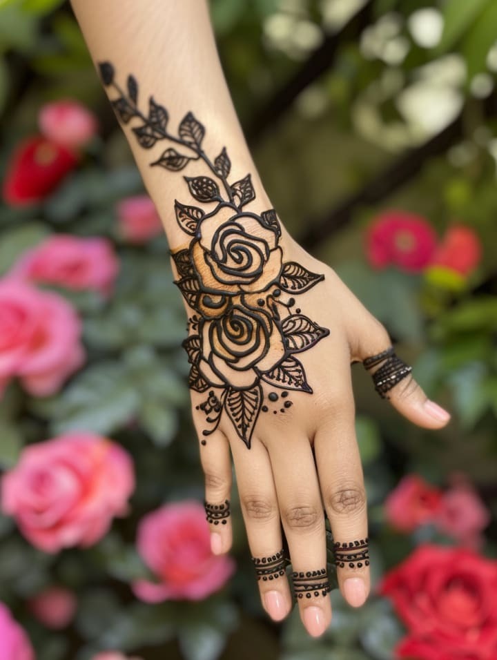 Mehndi Design Gulab Mehndi Design Gulab