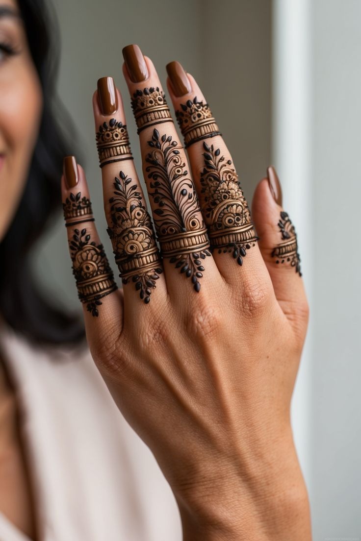 Mehndi Finger Design Front Mehndi Finger Design Front