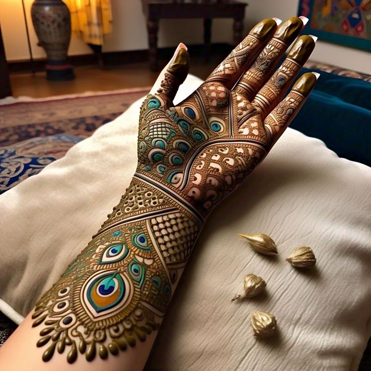 Modern Front Hand Mehndi Design