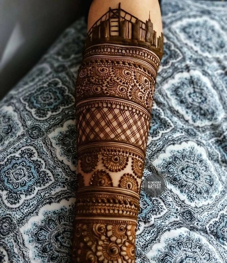 Modern Royal Front Hand Mehndi Design