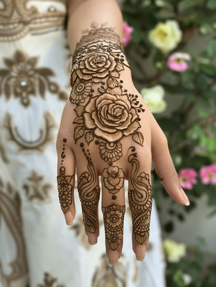 New Mehndi Rose Design New Mehndi Rose Design