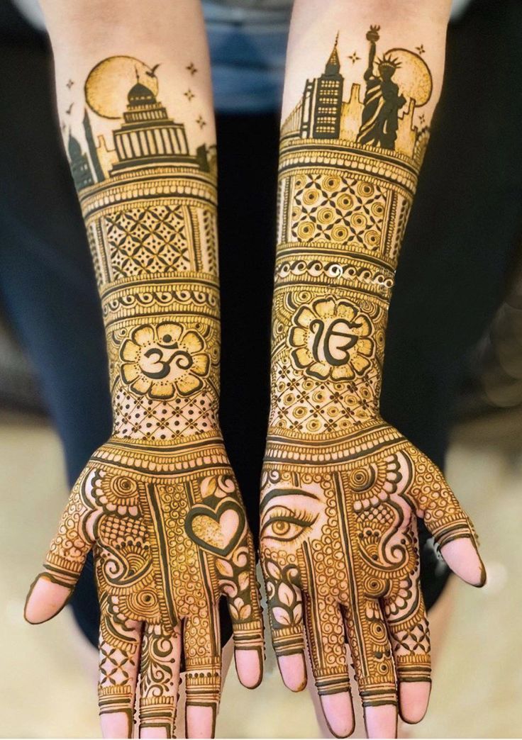 Personalized Front Hand Mehndi Design