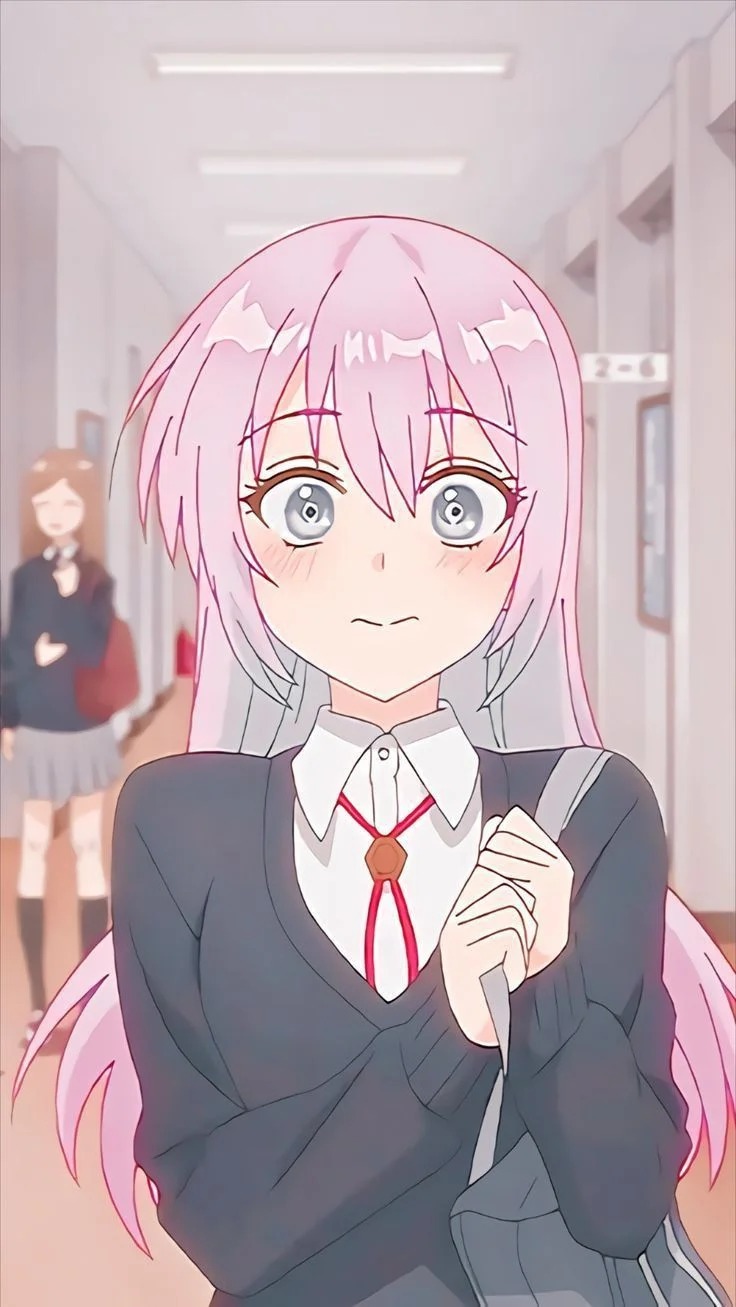 Pink Anime Girl PFP Pink Anime Girl PFP