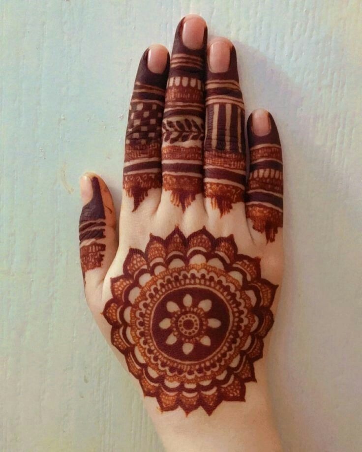 Plain Circle Mehndi Design Plain Circle Mehndi Design