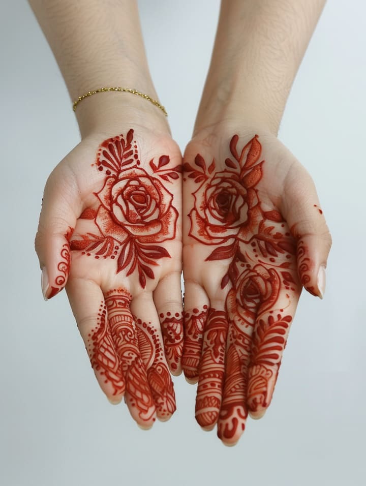 Rose Dubai Mehndi Design Front Hand Rose Dubai Mehndi Design Front Hand