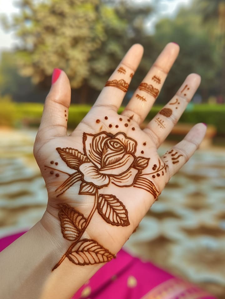 Rose Dubai Mehndi Design Rose Dubai Mehndi Design