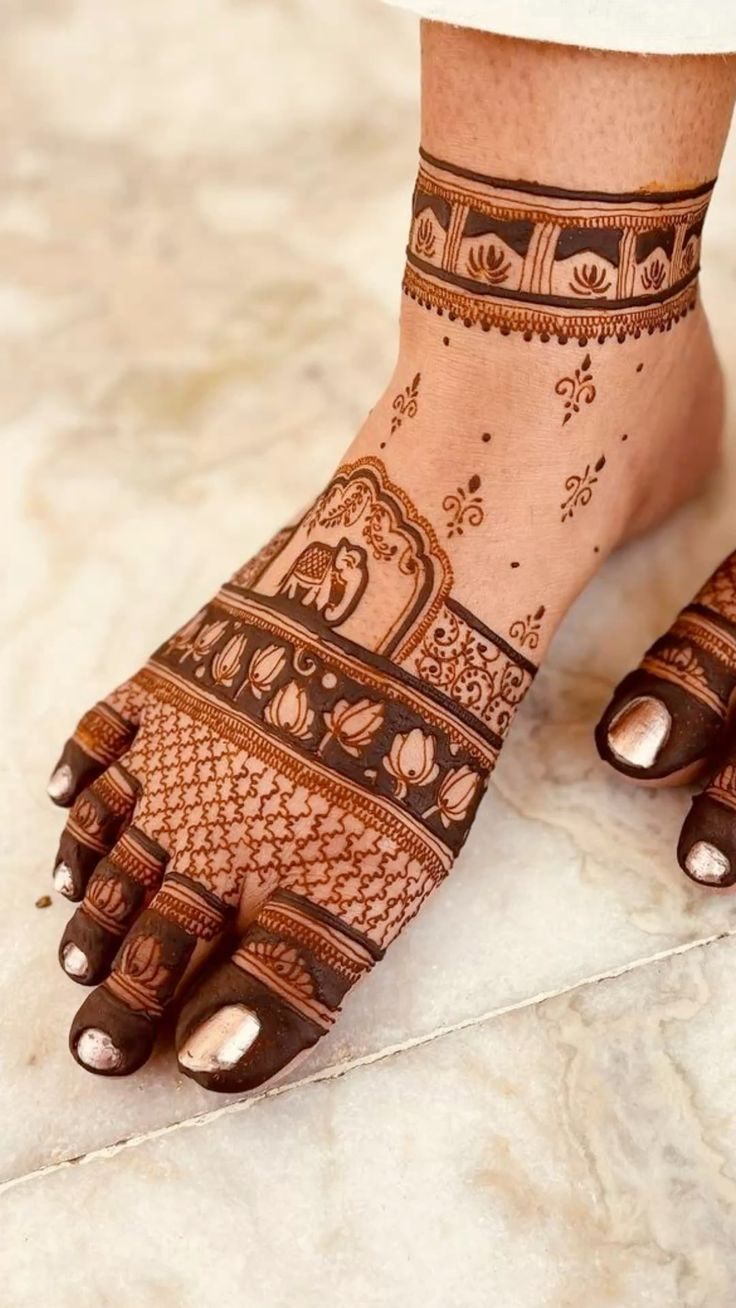 Simple Bridal Feet Mehndi Design Simple Bridal Feet Mehndi Design