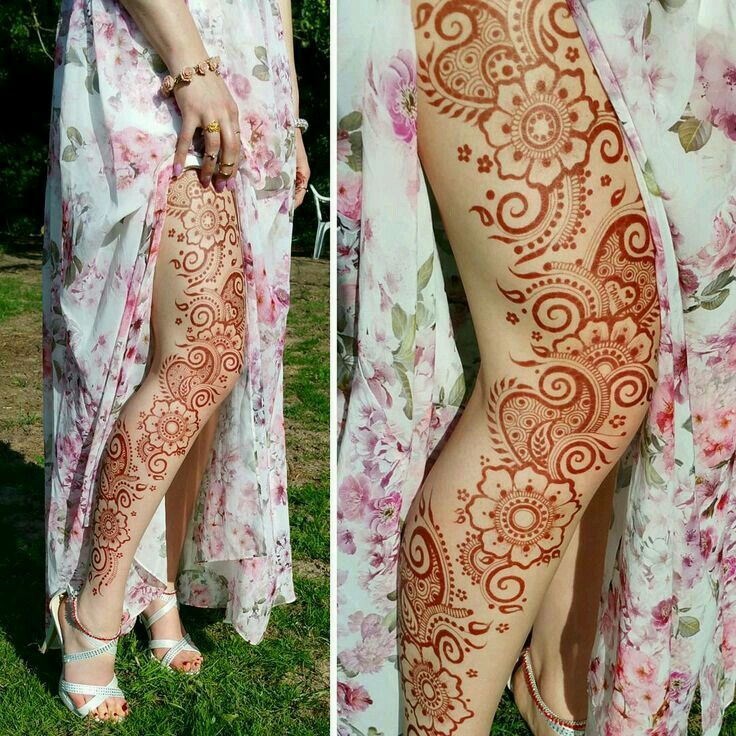 Simple Leg Mehndi Design Simple Leg Mehndi Design