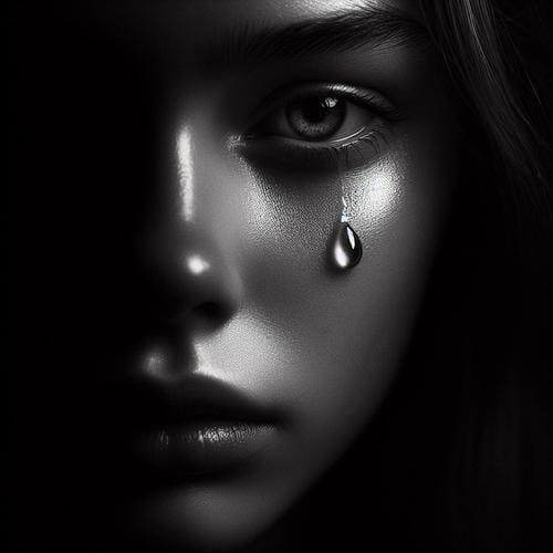 black dp sad girl anime