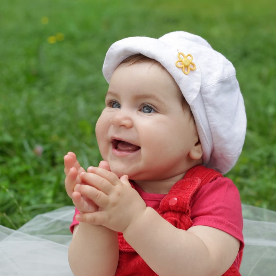 smiling cute baby girl